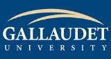 Gallaudet University Logo with blue background
